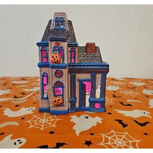 Pacific Rim Electrified Ceramic Haunted House with Lights